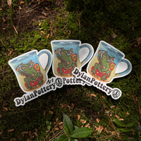 Frog Banjo Mug Sticker